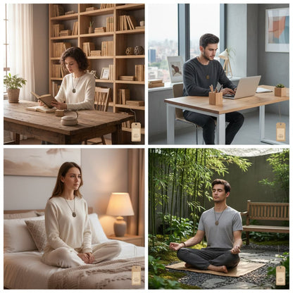 A lifestyle image showcasing the Kitsune Charm by Zhiji, worn as a statement piece to enhance personal allure and presence.